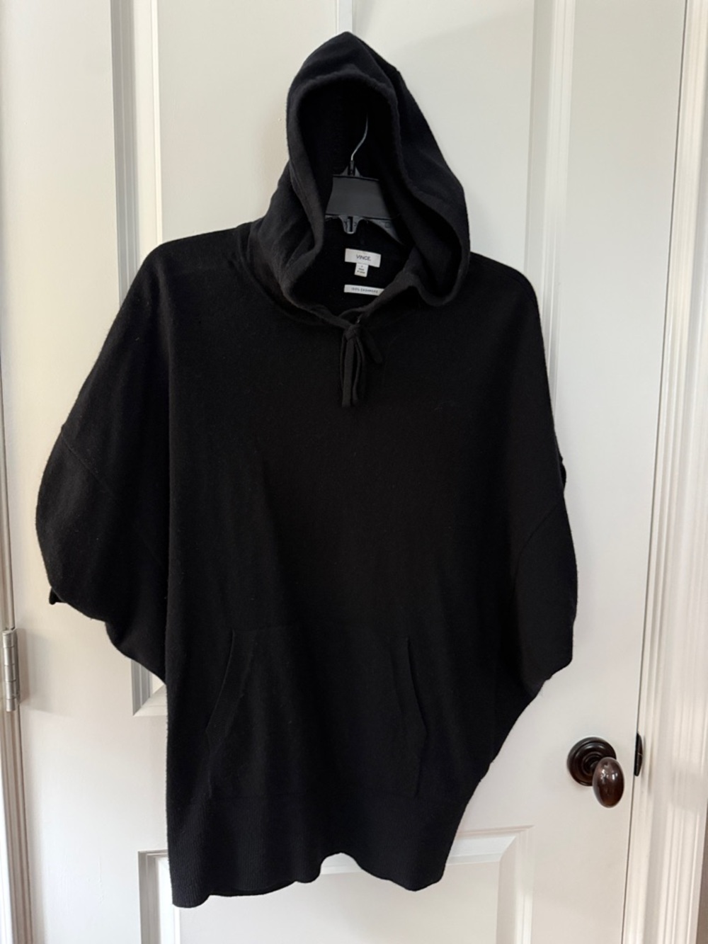 Vince Black Crewneck Hooded Sweater